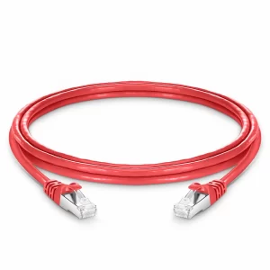 Cordon Cat6A rouge 1m LSZH